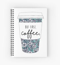 Cuaderno de espiral Café floral