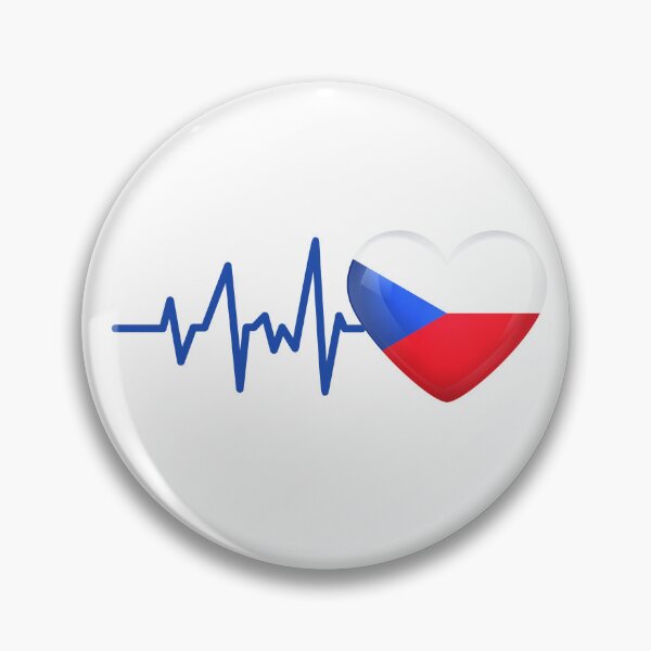 Item preview, HEARTBEAT CZECH FLAG ECG GIFT IDEA designed and sold by melshirt-shop.