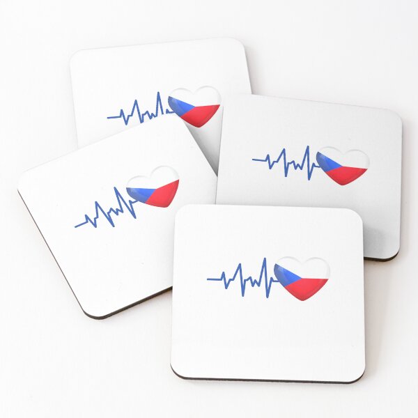 Item preview, HEARTBEAT CZECH FLAG ECG GIFT IDEA designed and sold by melshirt-shop.