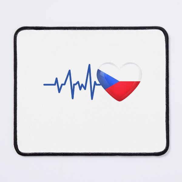 Item preview, HEARTBEAT CZECH FLAG ECG GIFT IDEA designed and sold by melshirt-shop.