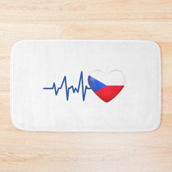 Item preview, HEARTBEAT CZECH FLAG ECG GIFT IDEA designed and sold by melshirt-shop.