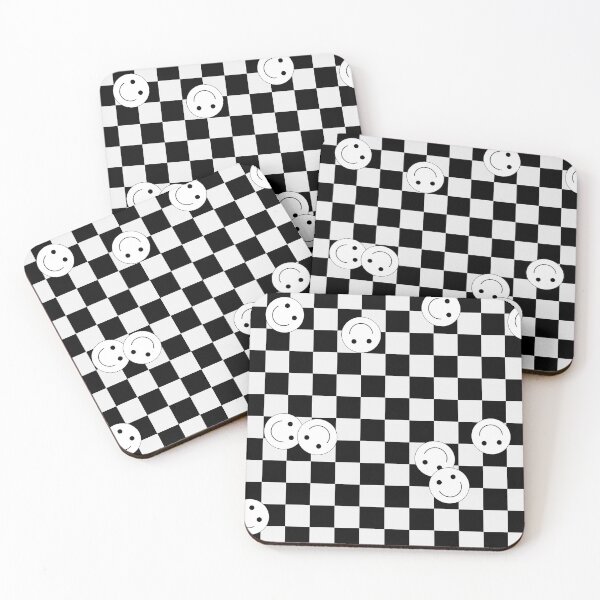 Item preview, Black Checkered Smiley Face designed and sold by ingridtank.