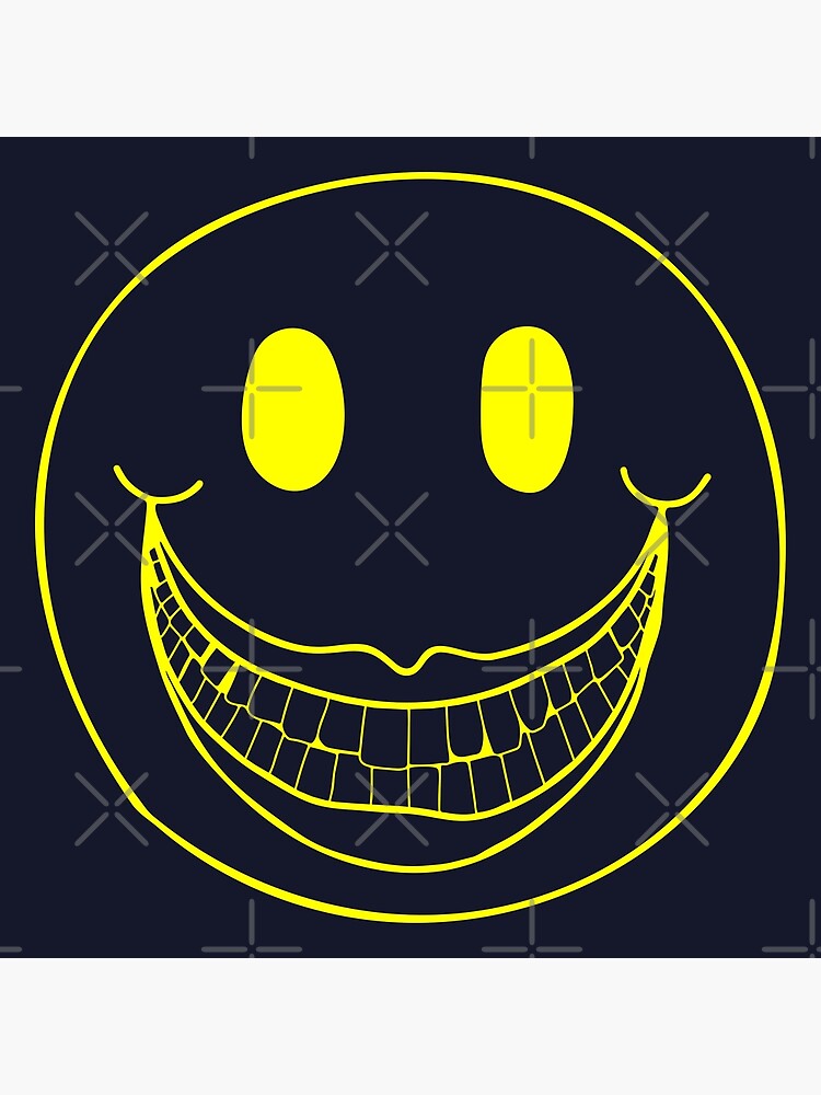 the-creepiest-smiley-face-emoji-pattern-poster-for-sale-by