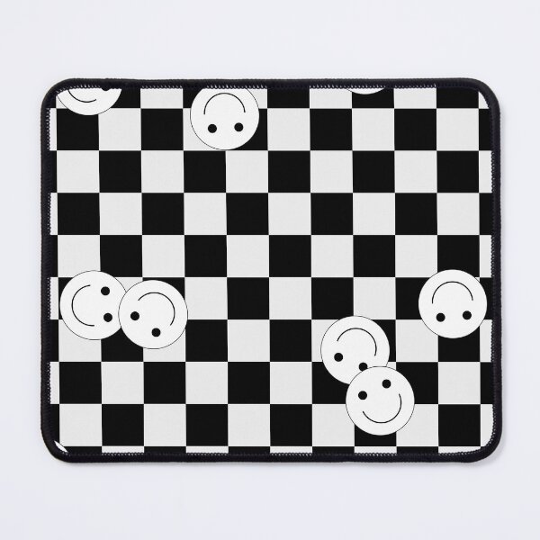 Item preview, Black Checkered Smiley Face designed and sold by ingridtank.