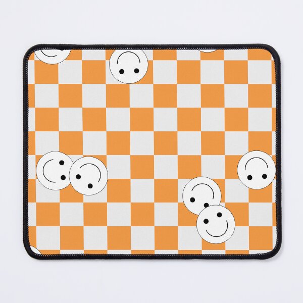 Item preview, Orange Checkered Smiley Face designed and sold by ingridtank.
