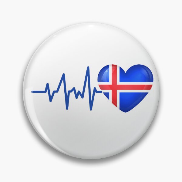 Item preview, HEARTBEAT ICELAND FLAG ECG GIFT IDEA designed and sold by melshirt-shop.
