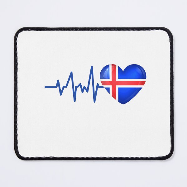 Item preview, HEARTBEAT ICELAND FLAG ECG GIFT IDEA designed and sold by melshirt-shop.
