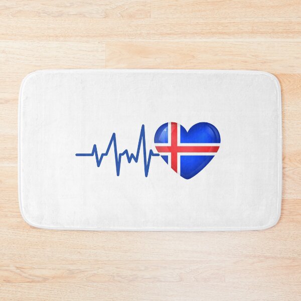 Item preview, HEARTBEAT ICELAND FLAG ECG GIFT IDEA designed and sold by melshirt-shop.