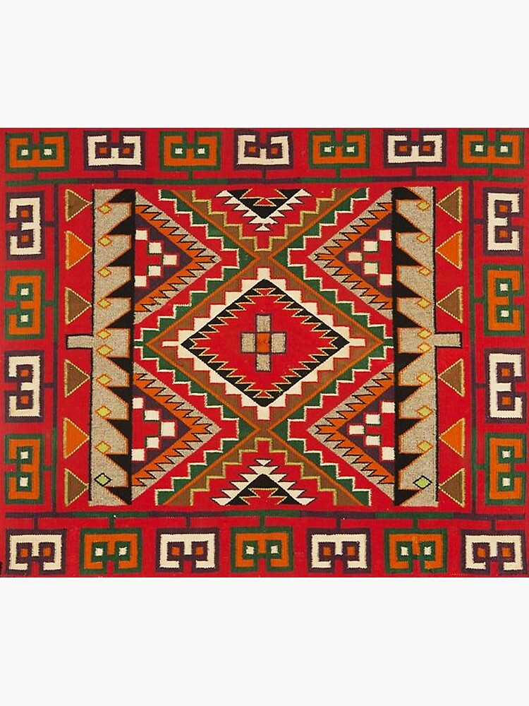 "1890 NAVAJO SADDLE BLANKET UNALTERED SCAN OF ORIGINAL WORTH 38,000