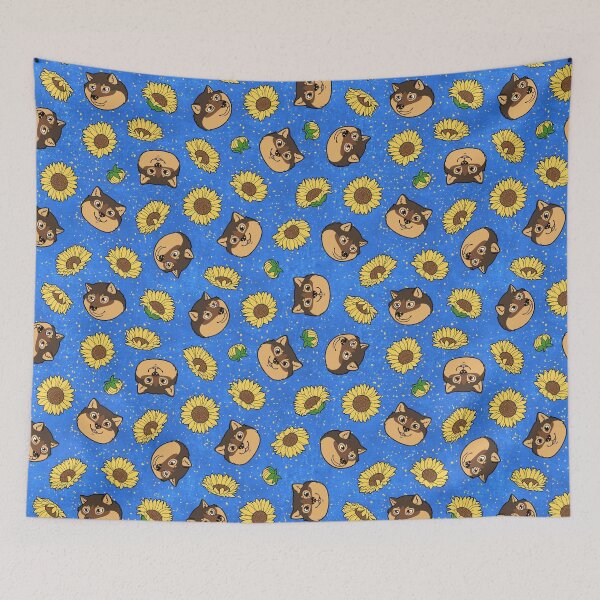 Item preview, Sesame Hokkaido Faces and Himawari Sunflowers Pattern (All-Over Print) designed and sold by HokkaidoHANA.