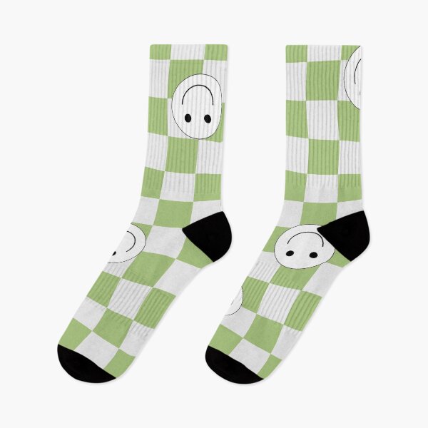 Item preview, Green Checkered Smiley Face designed and sold by ingridtank.