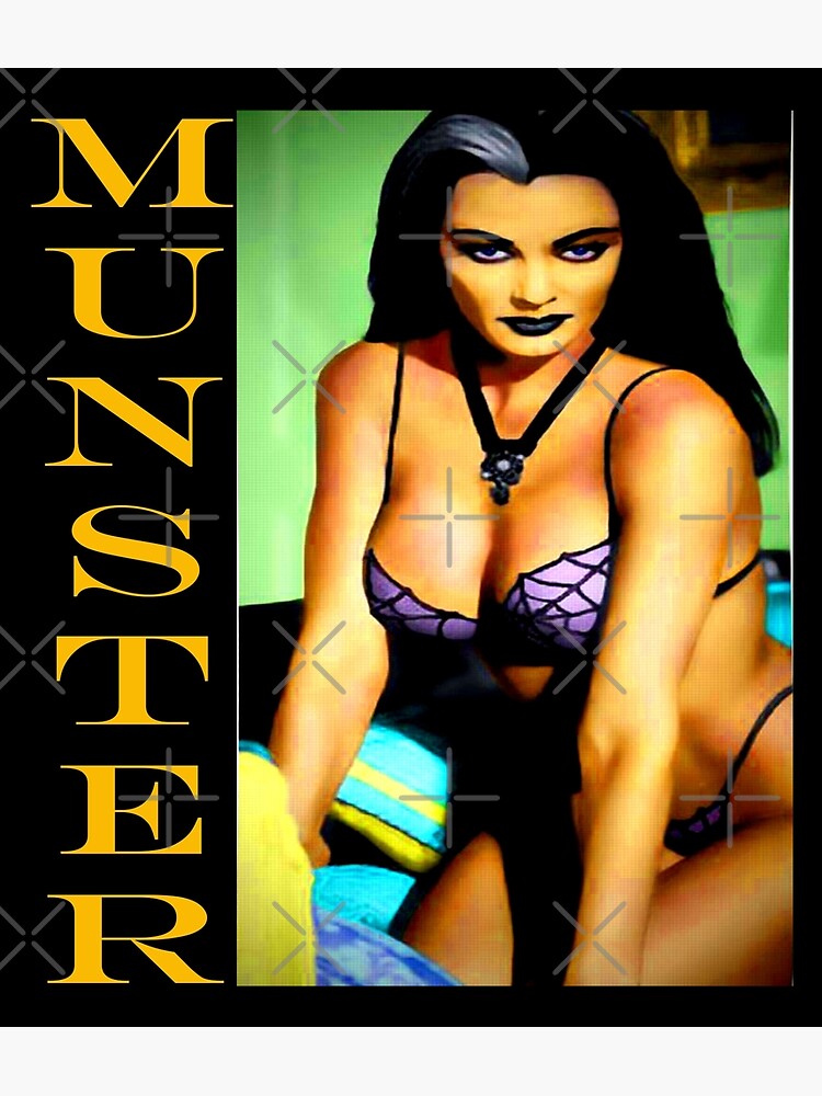 The Munsters Sexy Lily Munster Pin Up Retro Photographic Print For