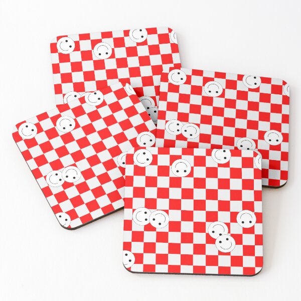 Item preview, Red Checkered Smiley Face designed and sold by ingridtank.