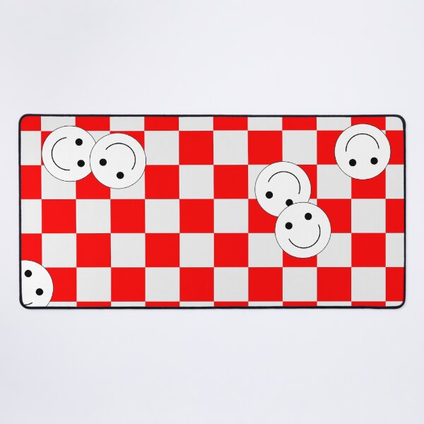 Item preview, Red Checkered Smiley Face designed and sold by ingridtank.