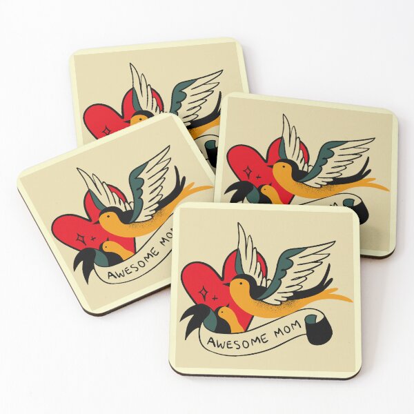 Item preview, Awesome Mom or mother with birds and love designed and sold by LGMmugsdesign.