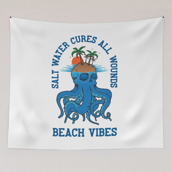 Item preview, Salt Water Cures All Wounds - Octopus Island designed and sold by blackdogshop.