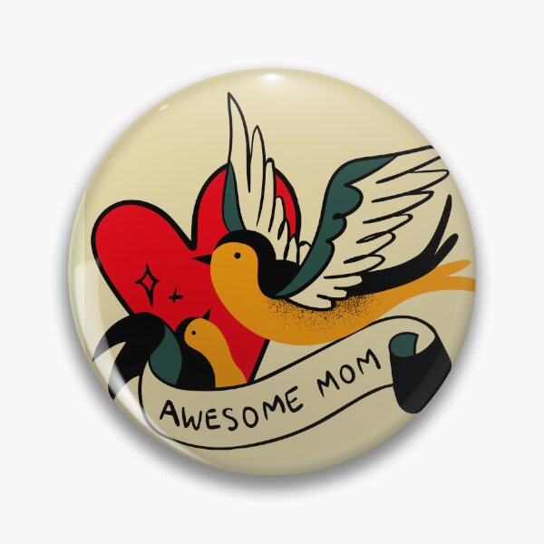 Item preview, Awesome Mom or mother with birds and love designed and sold by LGMmugsdesign.