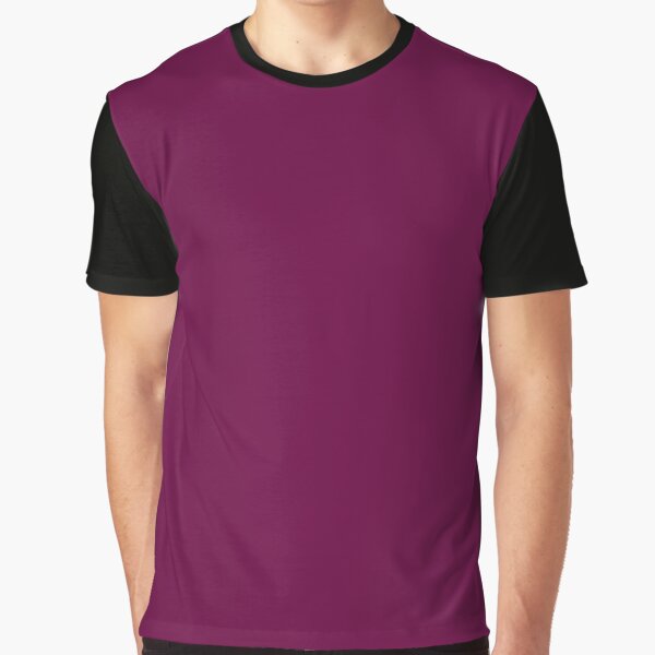 Tyrian Purple Solid Color Graphic T-Shirt