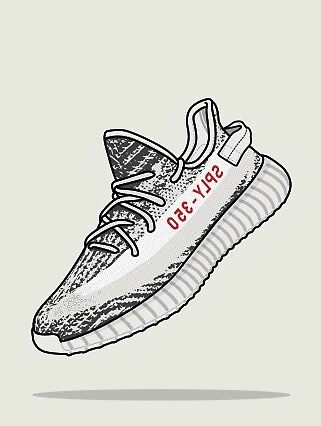 "Yeezy boost v2 zebra " Stickers by harrysopho | Redbubble