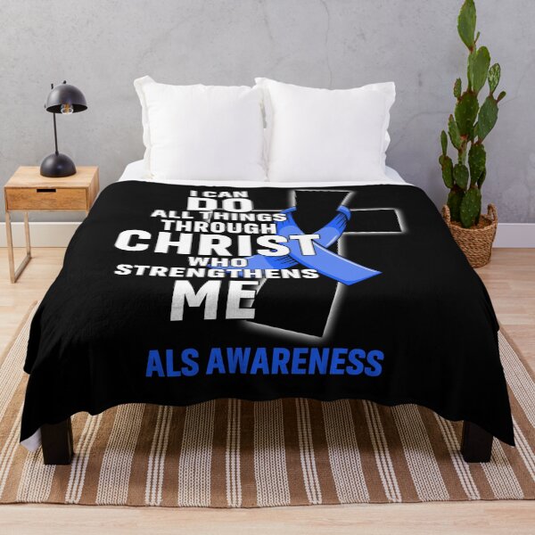 Item preview, I Can Do All Things Through Christ Who Strengthens Me ALS Awareness designed and sold by Hatjar.