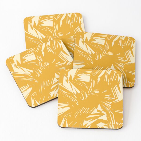 Item preview, Golden Yellow Abstract Brush Texture Pattern  designed and sold by patternsoup.