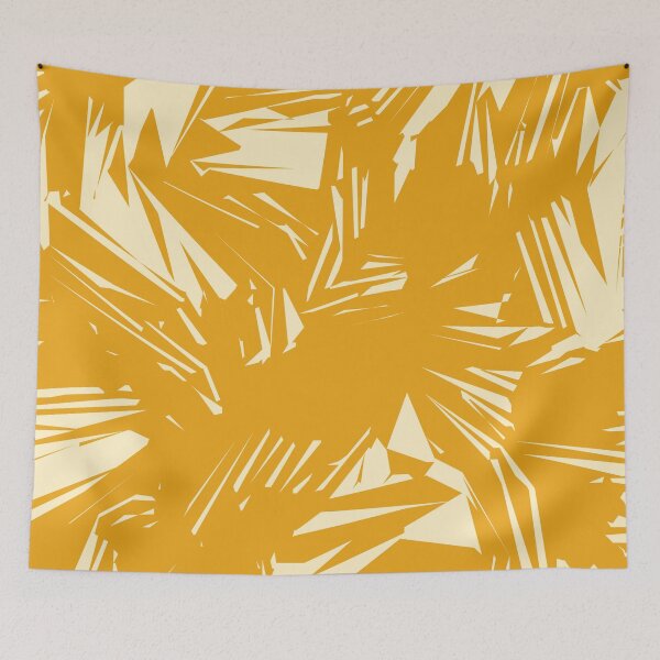 Item preview, Golden Yellow Abstract Brush Texture Pattern  designed and sold by patternsoup.