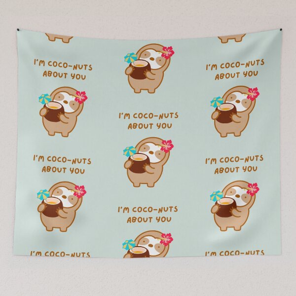 Item preview, I’m Nuts About You Coconut Sloth  designed and sold by theslothinme.