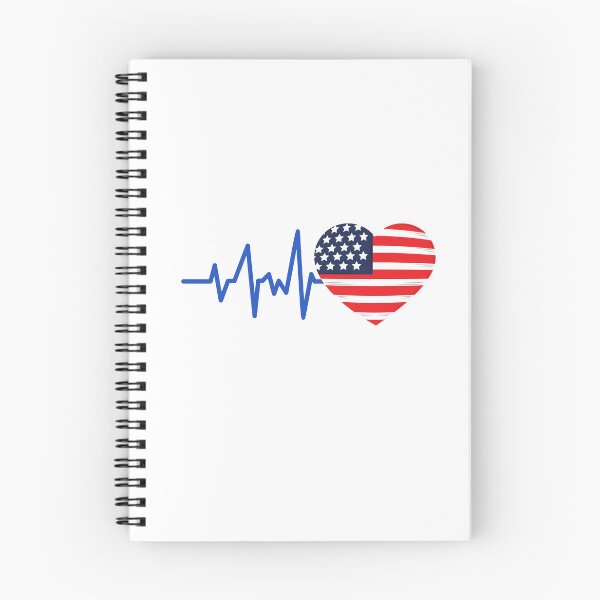 Item preview, HEARTBEAT AMERICA AMERICAN USA  FLAG ECG GIFT IDEA designed and sold by melshirt-shop.