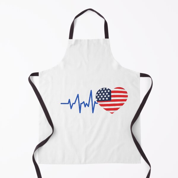 Item preview, HEARTBEAT AMERICA AMERICAN USA  FLAG ECG GIFT IDEA designed and sold by melshirt-shop.