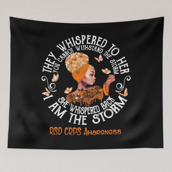 Item preview, Black Girl Fighter Strong I Am The Storm RSD CRPS Awareness designed and sold by Mnrshirley.