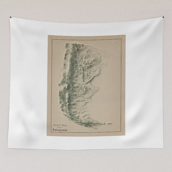 Item preview, Patagonia in Argentina and Chile Relief Map 3D digitally-rendered designed and sold by ThinkAboutMaps.