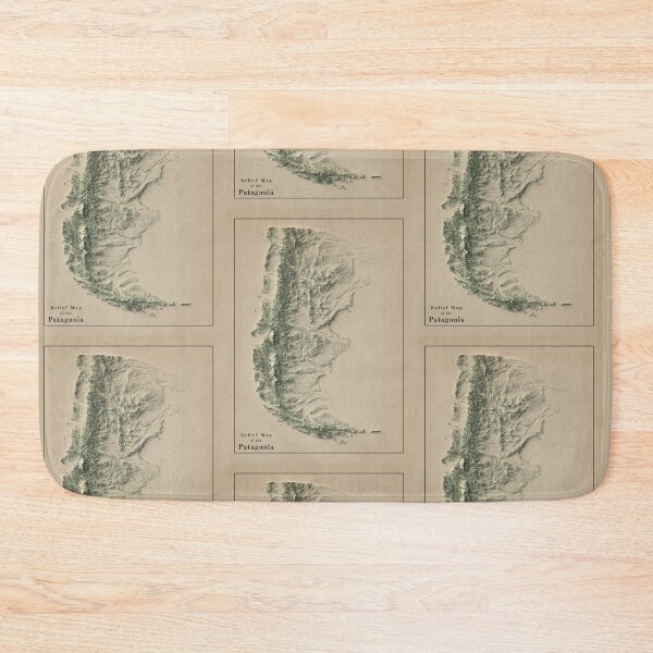Item preview, Patagonia in Argentina and Chile Relief Map 3D digitally-rendered designed and sold by ThinkAboutMaps.