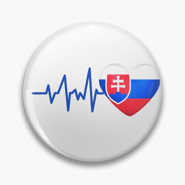 Item preview, HEARTBEAT SLOVAKIA  FLAG ECG GIFT IDEA designed and sold by melshirt-shop.