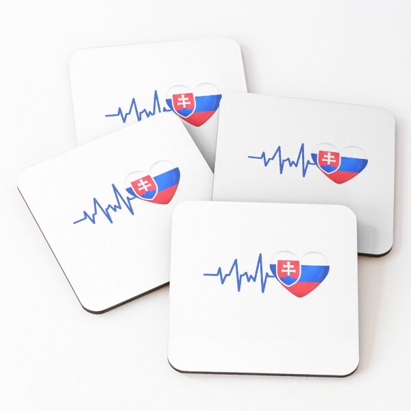 Item preview, HEARTBEAT SLOVAKIA  FLAG ECG GIFT IDEA designed and sold by melshirt-shop.