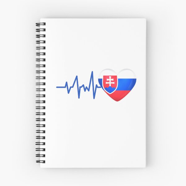 Item preview, HEARTBEAT SLOVAKIA  FLAG ECG GIFT IDEA designed and sold by melshirt-shop.