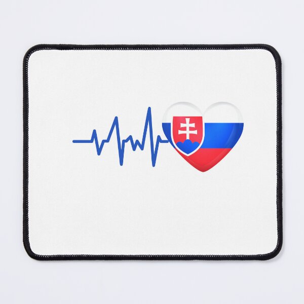 Item preview, HEARTBEAT SLOVAKIA  FLAG ECG GIFT IDEA designed and sold by melshirt-shop.