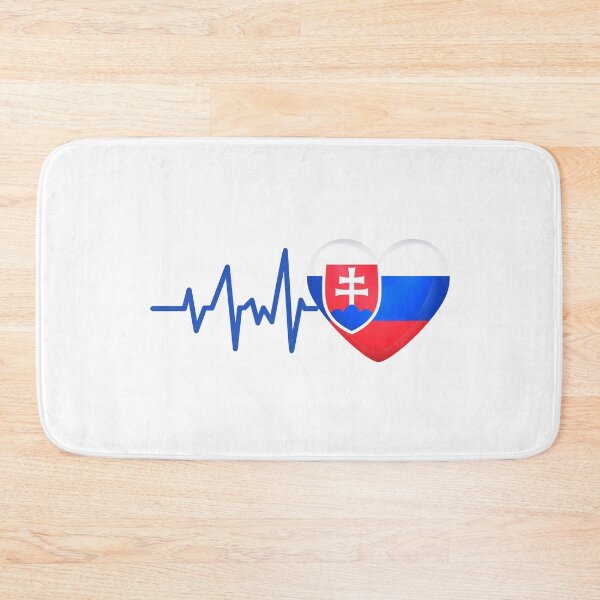 Item preview, HEARTBEAT SLOVAKIA  FLAG ECG GIFT IDEA designed and sold by melshirt-shop.