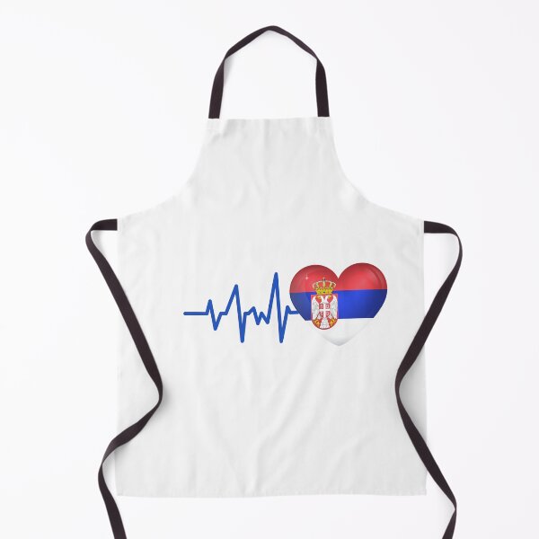 Item preview, HEARTBEAT SERBIA FLAG ECG GIFT IDEA designed and sold by melshirt-shop.
