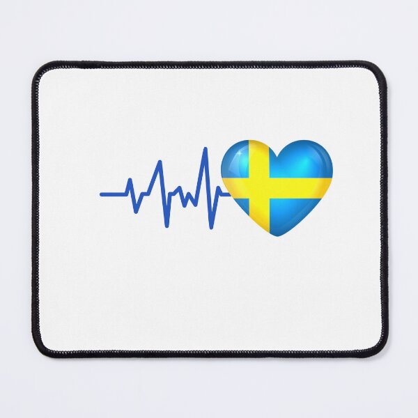 Item preview, HEARTBEAT SWEDEN FLAG ECG GIFT IDEA designed and sold by melshirt-shop.