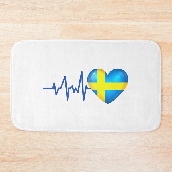 Item preview, HEARTBEAT SWEDEN FLAG ECG GIFT IDEA designed and sold by melshirt-shop.