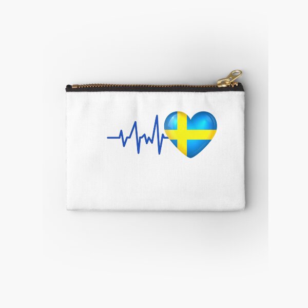 Item preview, HEARTBEAT SWEDEN FLAG ECG GIFT IDEA designed and sold by melshirt-shop.
