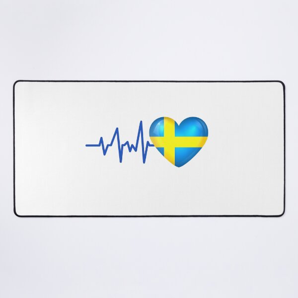 Item preview, HEARTBEAT SWEDEN FLAG ECG GIFT IDEA designed and sold by melshirt-shop.