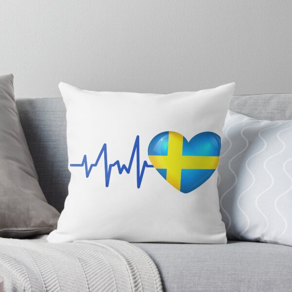 Item preview, HEARTBEAT SWEDEN FLAG ECG GIFT IDEA designed and sold by melshirt-shop.