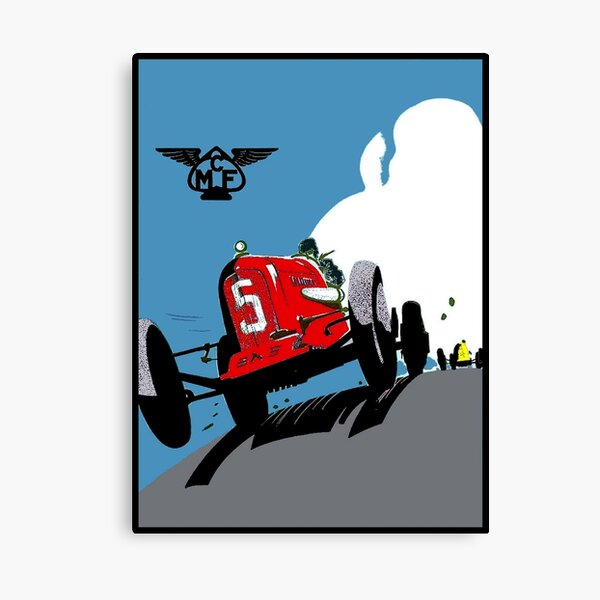 GRAND PRIX: Vintage Auto Racing Advertising Print Canvas Print