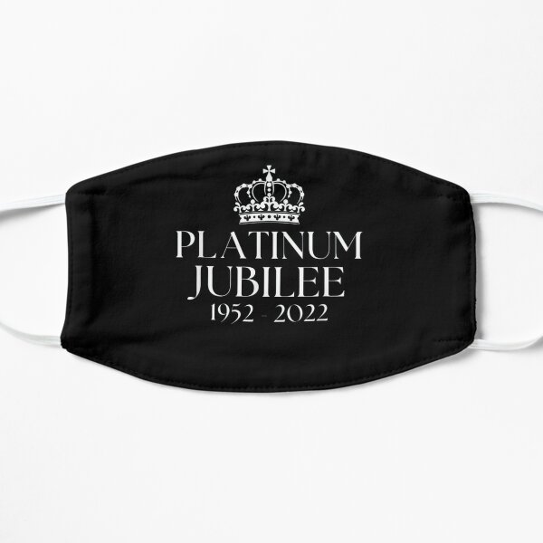 The Queen's Platinum Jubilee / Queen Elizabeth II Platinum Jubilee 2022 / The Queen's Crown / Original Sketched Design /   UK -  US - FR gift Flat Mask