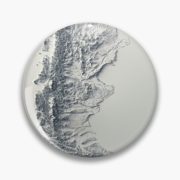 Item preview, Patagonia in Argentina and Chile Relief Map 3D digitally-rendered designed and sold by ThinkAboutMaps.