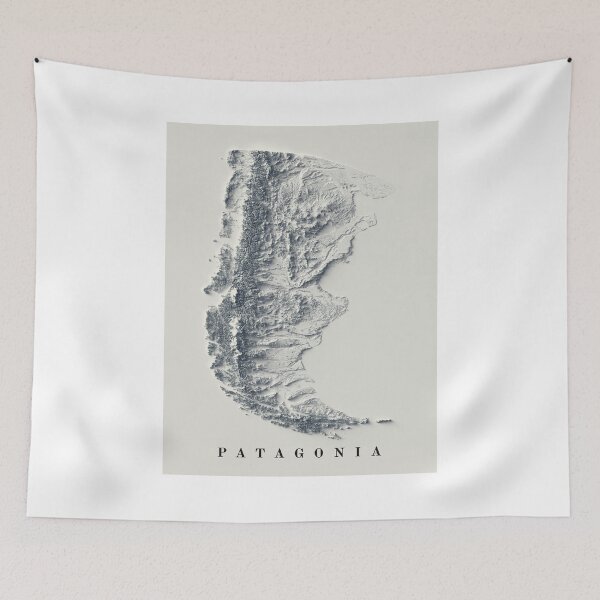 Item preview, Patagonia in Argentina and Chile Relief Map 3D digitally-rendered designed and sold by ThinkAboutMaps.