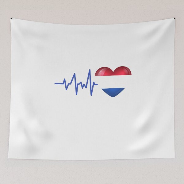 Item preview, HEARTBEAT NETHERLAND HOLLAND DUTCH FLAG ECG GIFT IDEA designed and sold by melshirt-shop.