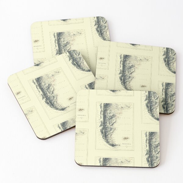 Item preview, 1892 Patagonia in Argentina and Chile Relief Map 3D digitally-rendered designed and sold by ThinkAboutMaps.