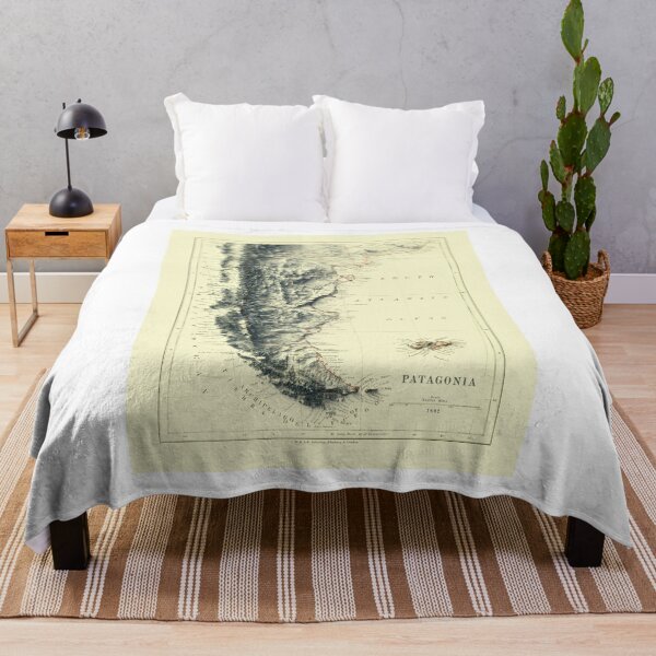 Item preview, 1892 Patagonia in Argentina and Chile Relief Map 3D digitally-rendered designed and sold by ThinkAboutMaps.